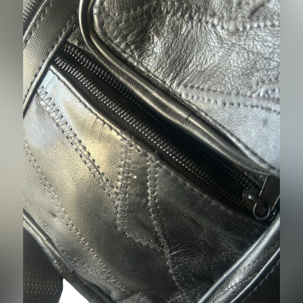 Lambskin English Leather Patchwork Crossbody Bag … - image 11